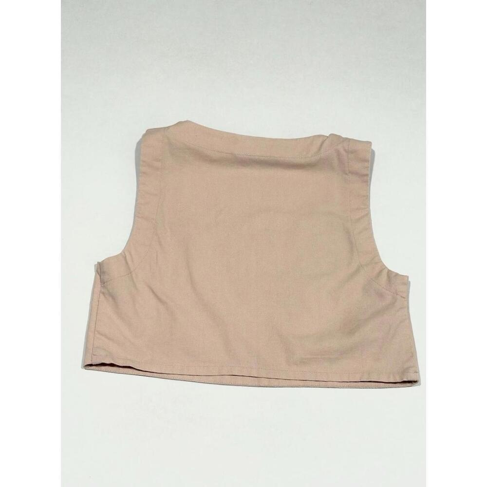 o.p.t Tank Crop Top Sleeveless Pink Square Neckline Size Medium - Picture 3 of 9